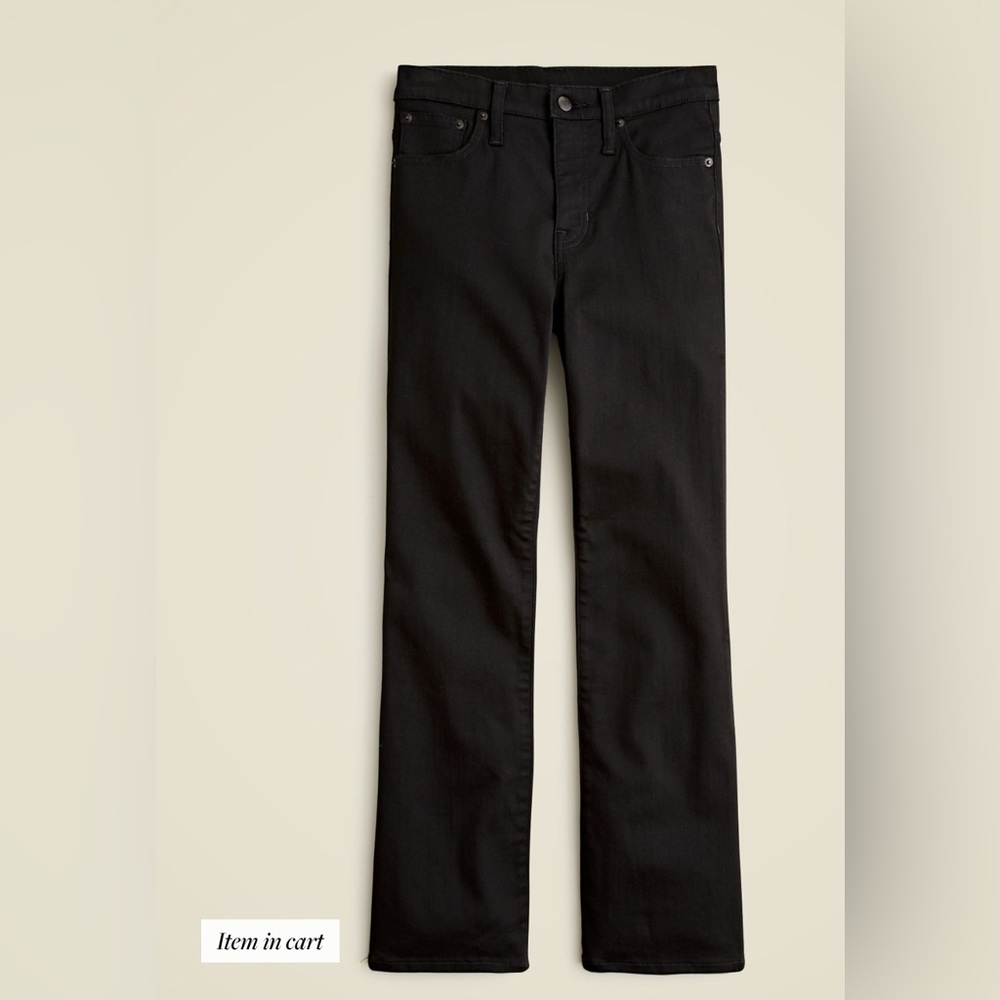 JCrew Mid-rise Black Kickout Jean